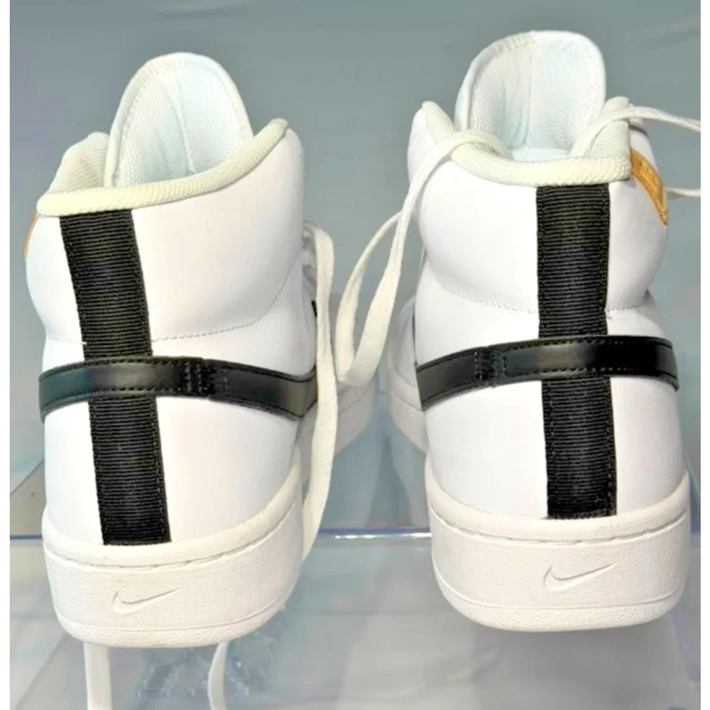 Nike Court Borough Mid 2 White Black Men's Size US 11.5 New CD7782-101